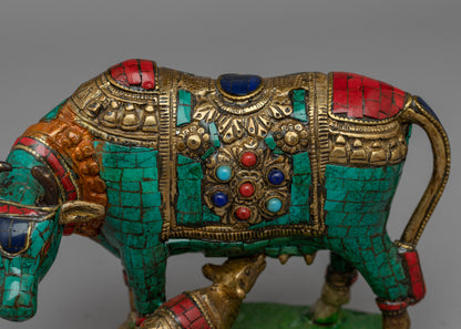 Kamadhenu Statue | Cow Figurine for Spiritual Decor