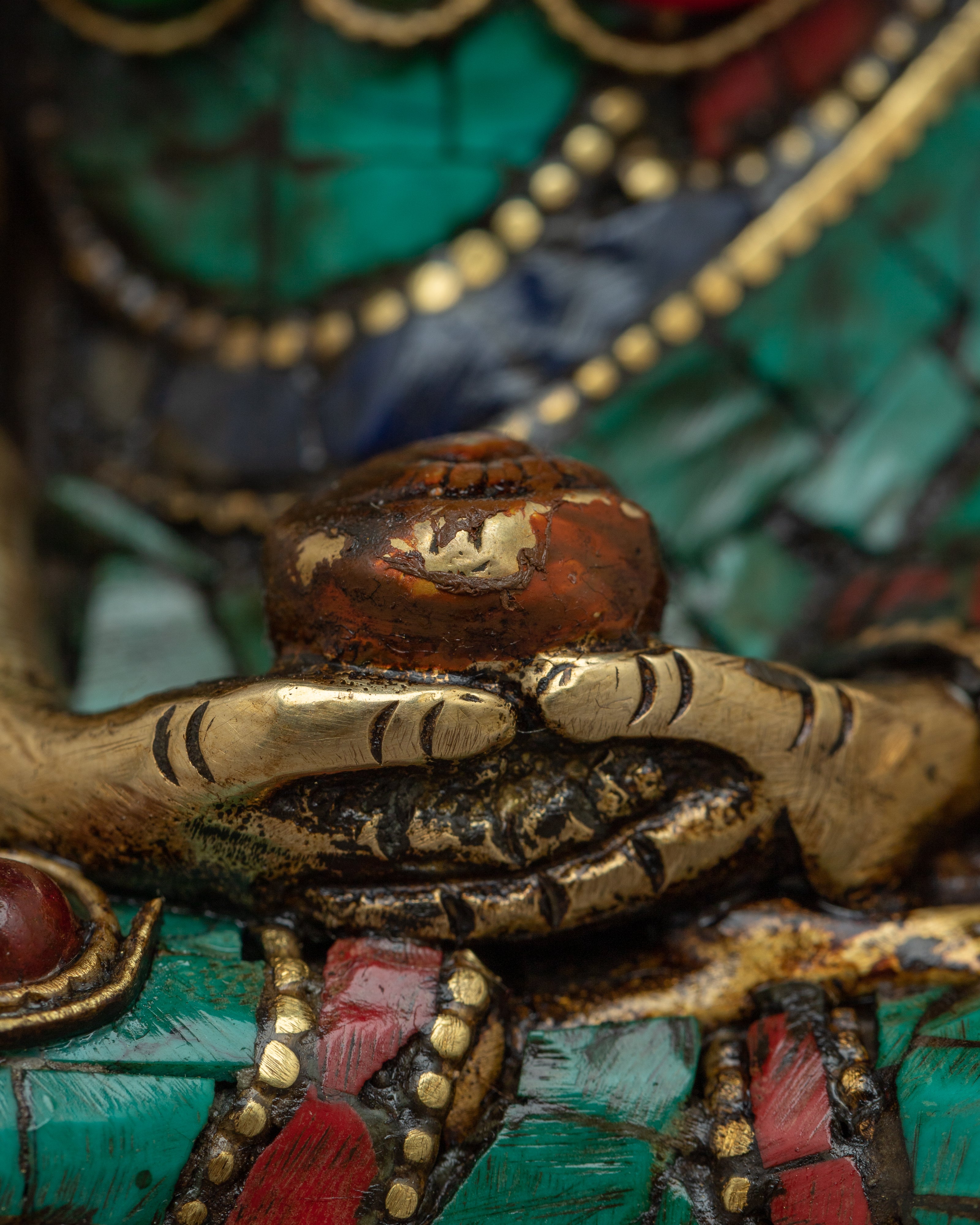 Brass Amitabha Buddha Statue | Lustrous Brass for Sacred Spaces
