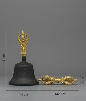 Brass Vajra Bell Set | Perfect for Meditation & Ceremonies