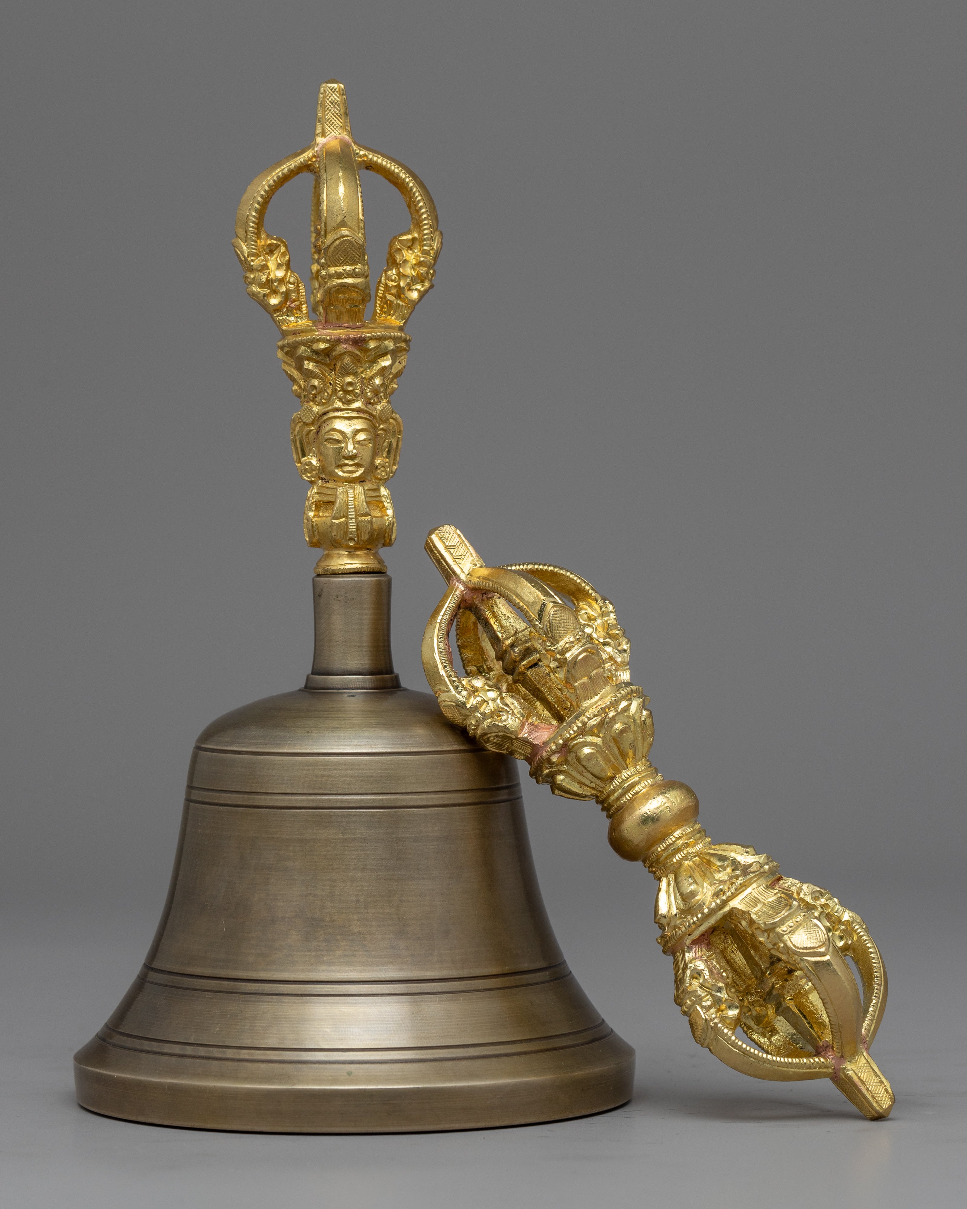Tibetan Sacred Vajra and Bell Set | Sacred Instruments for Meditation & Rituals