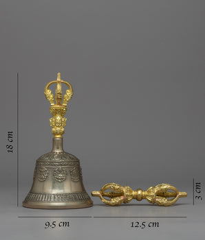 Brass Vajra and Bell Set | Enhance Your Mantra Recitations