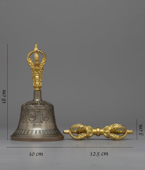 Buddhist Vajra and Bell Set | Traditional Tibetan Meditation Tools