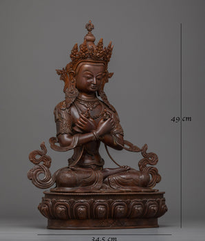 Vajradhara Oxidized Statue | Embodiment of Primordial Wisdom and Timeless Serenity