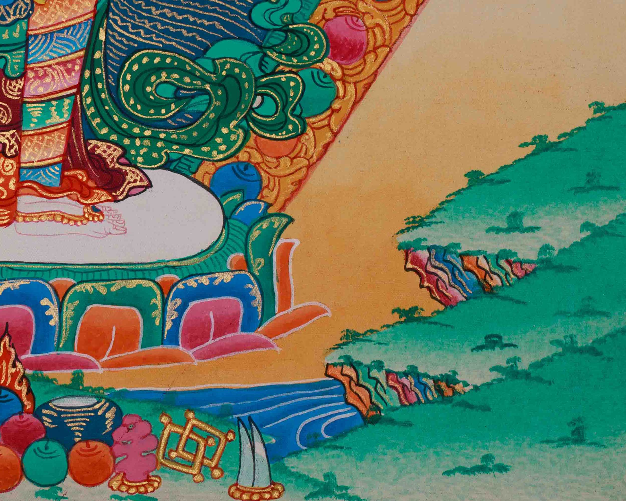 Tibetan 1000 Armed Chenrezig Thangka | Avalokiteshvara Art | Compassion Deity