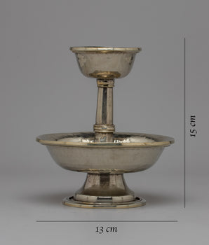Silver Water Offering Serkyem | Perfect for Sacred Water Devotional Rituals