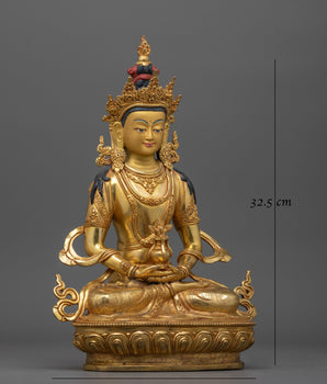 The Deity of Infinite Life | Amitayus Copper Statue for Your Sacred Space