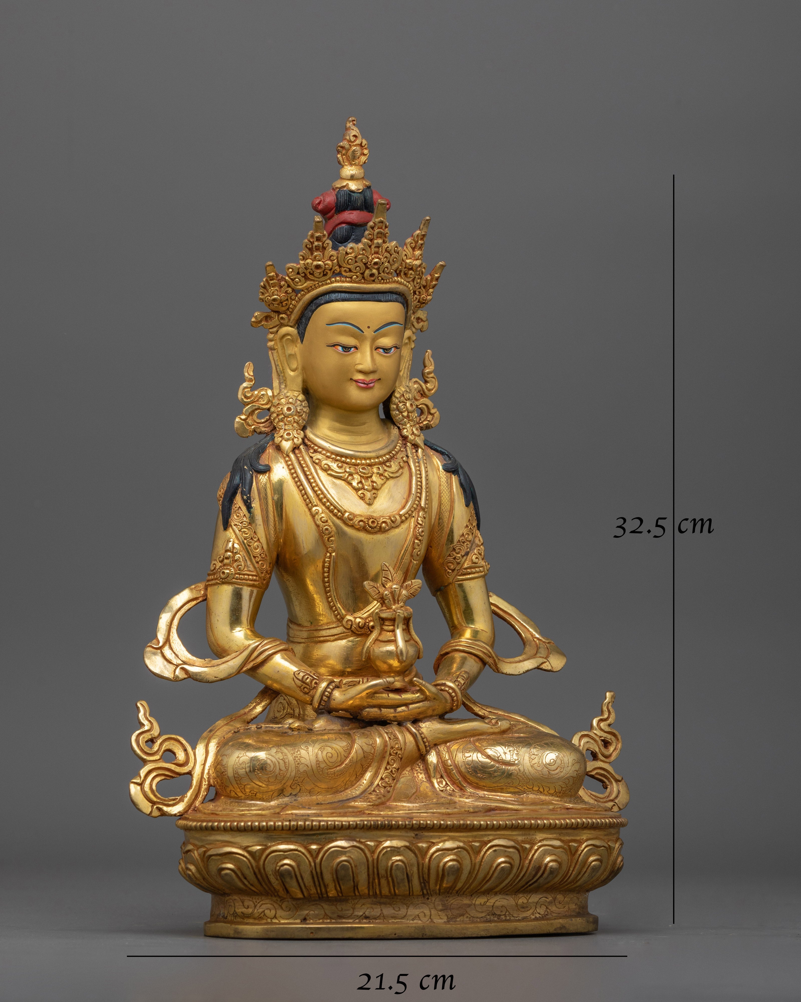 The Deity of Infinite Life | Amitayus Copper Statue for Your Sacred Space
