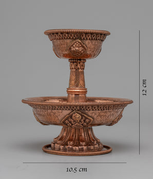 Auspicious Symbol Carved Serkyem Set | Handcrafted with Sacred Symbols for Blessings & Offerings