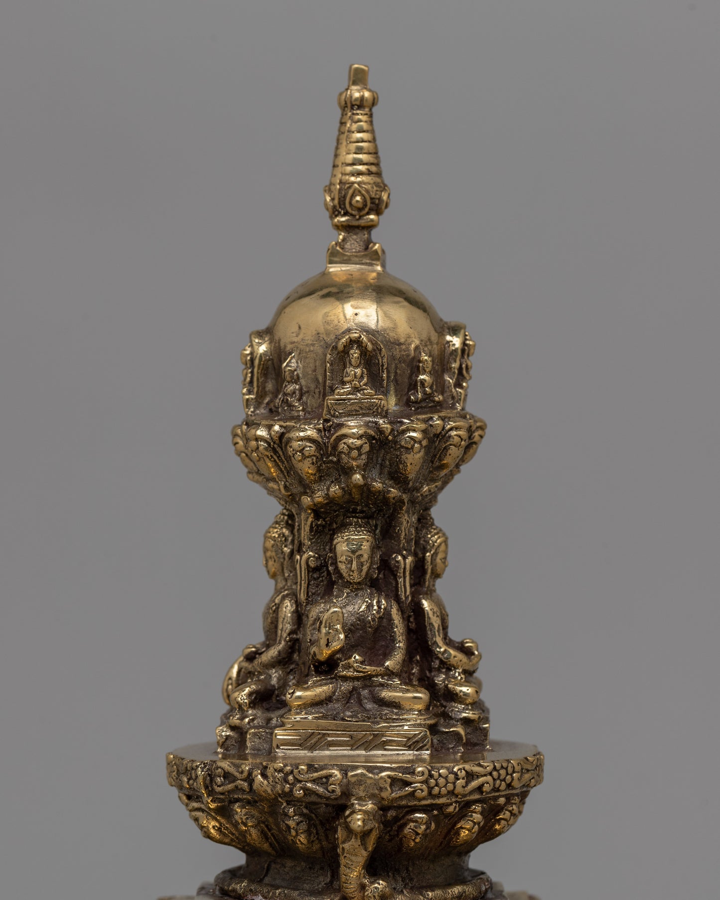 Brass Stupa Statue |  Symbol of Spiritual Journey and Awakening