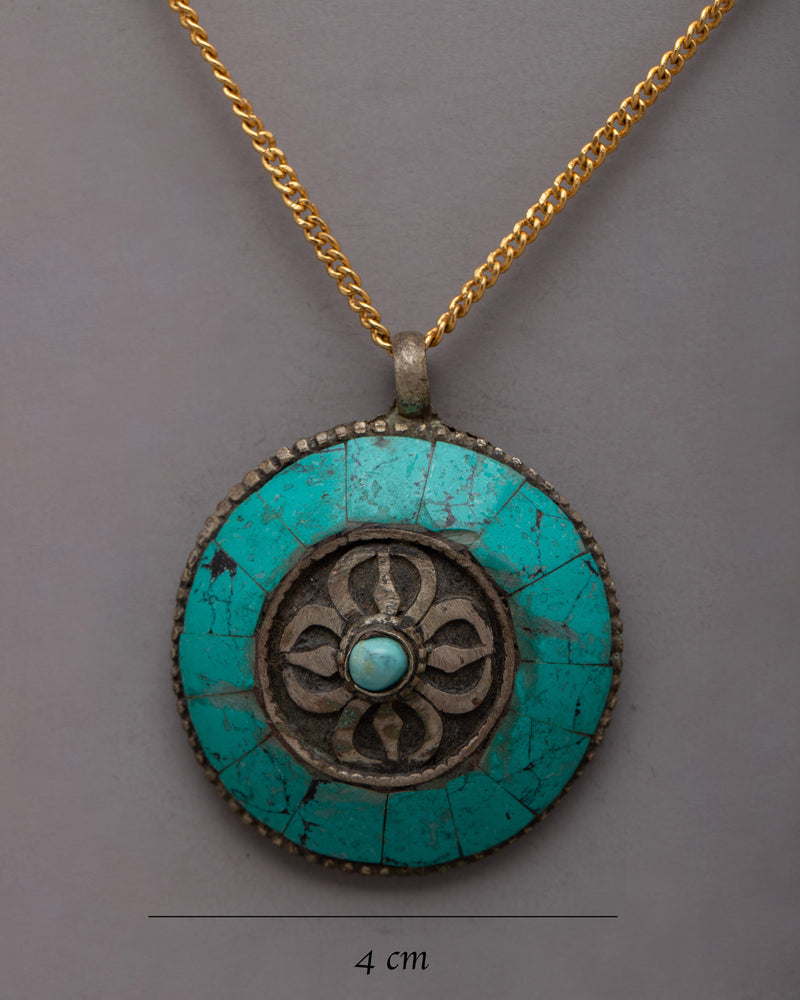 Turquoise Stone Locket | Classic Gemstone Pendant