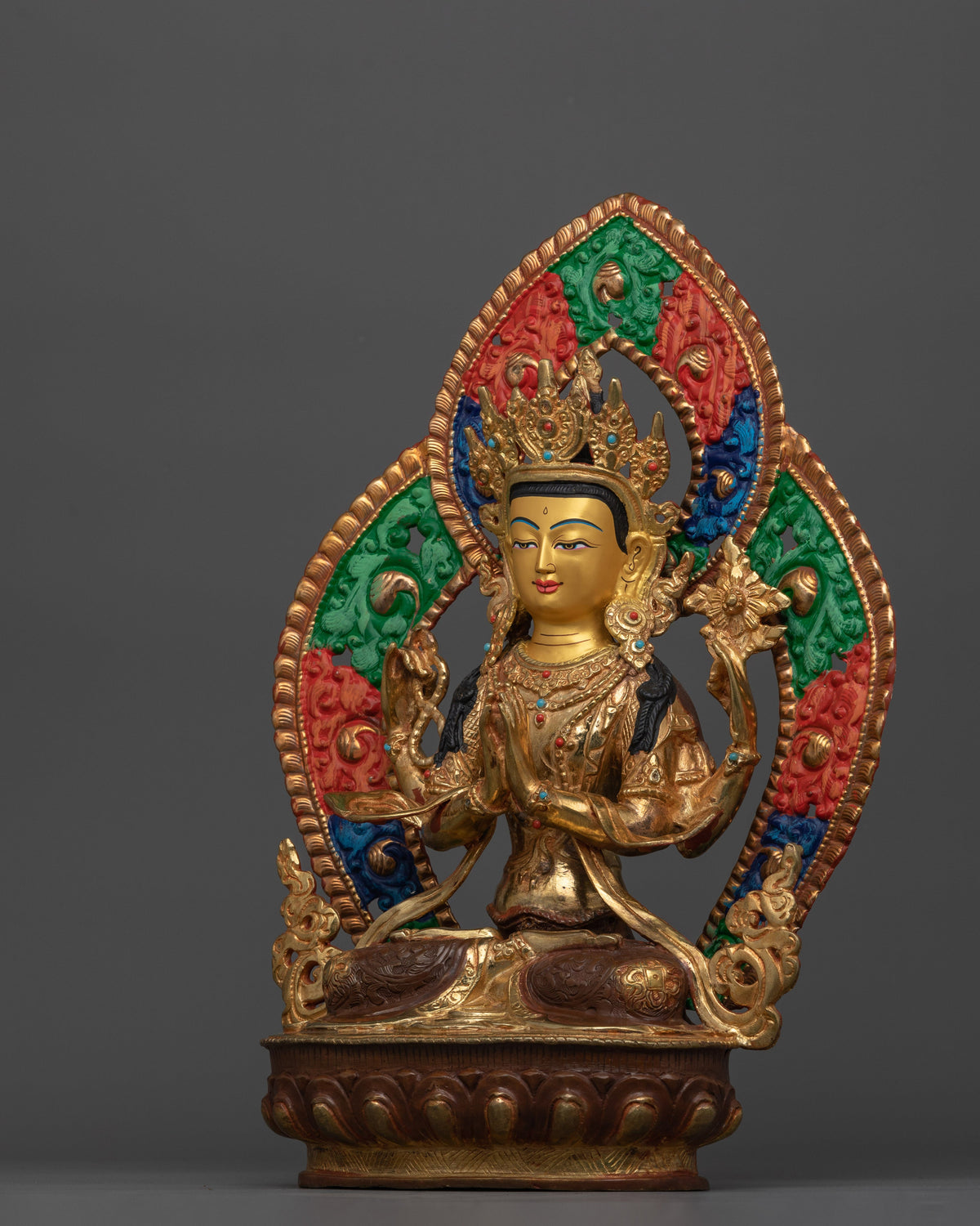 Enlightened Compassionate Deity Avalokiteshvara Statue | Chenresig Buddhism Idol