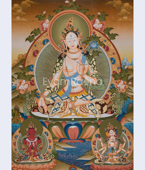 White Tara Thangka Art