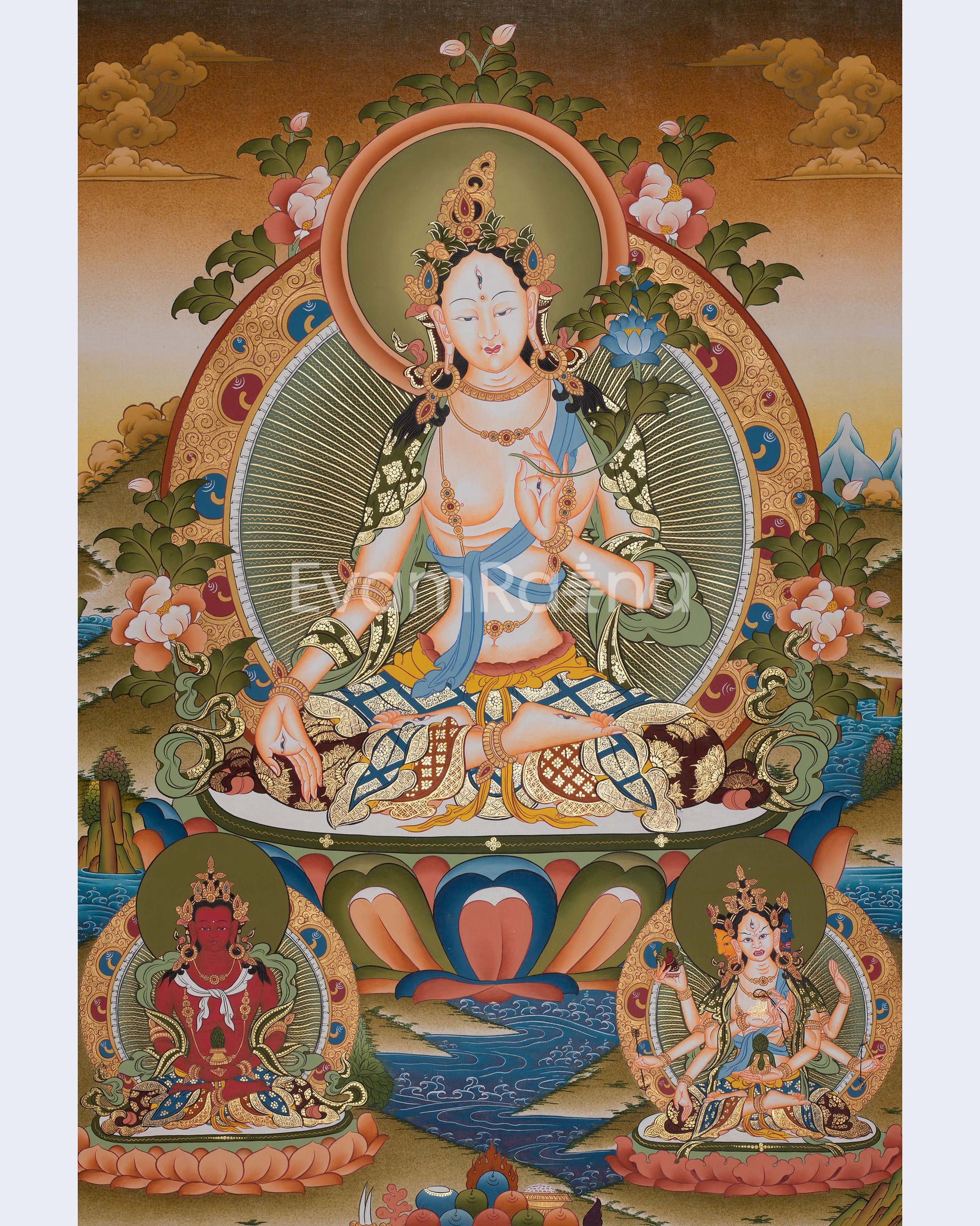 White Tara Thangka Art