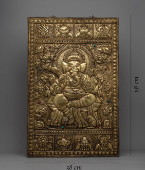 Ganesh Metal Thanka | Authentic Tibetan Inspired Art