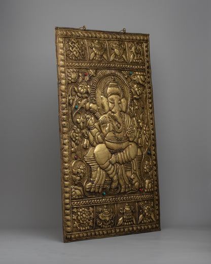 Ganesh Metal Thanka | Authentic Tibetan Inspired Art