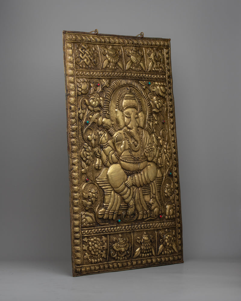 Ganesh Metal Thanka | Authentic Tibetan Inspired Art