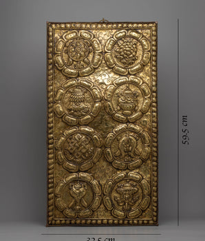 8 Auspicious Symbol Wall Hanging | Eight Sacred Emblems Tapestry