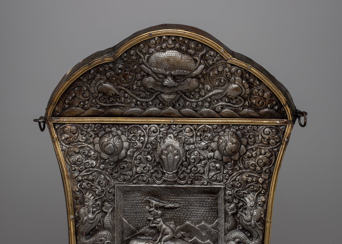 Tibetan Animal Metal Thangka | Traditional Art for Meditation