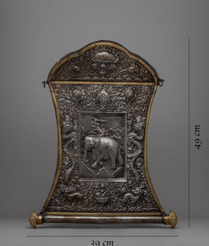 Tibetan Animal Metal Thangka | Traditional Art for Meditation