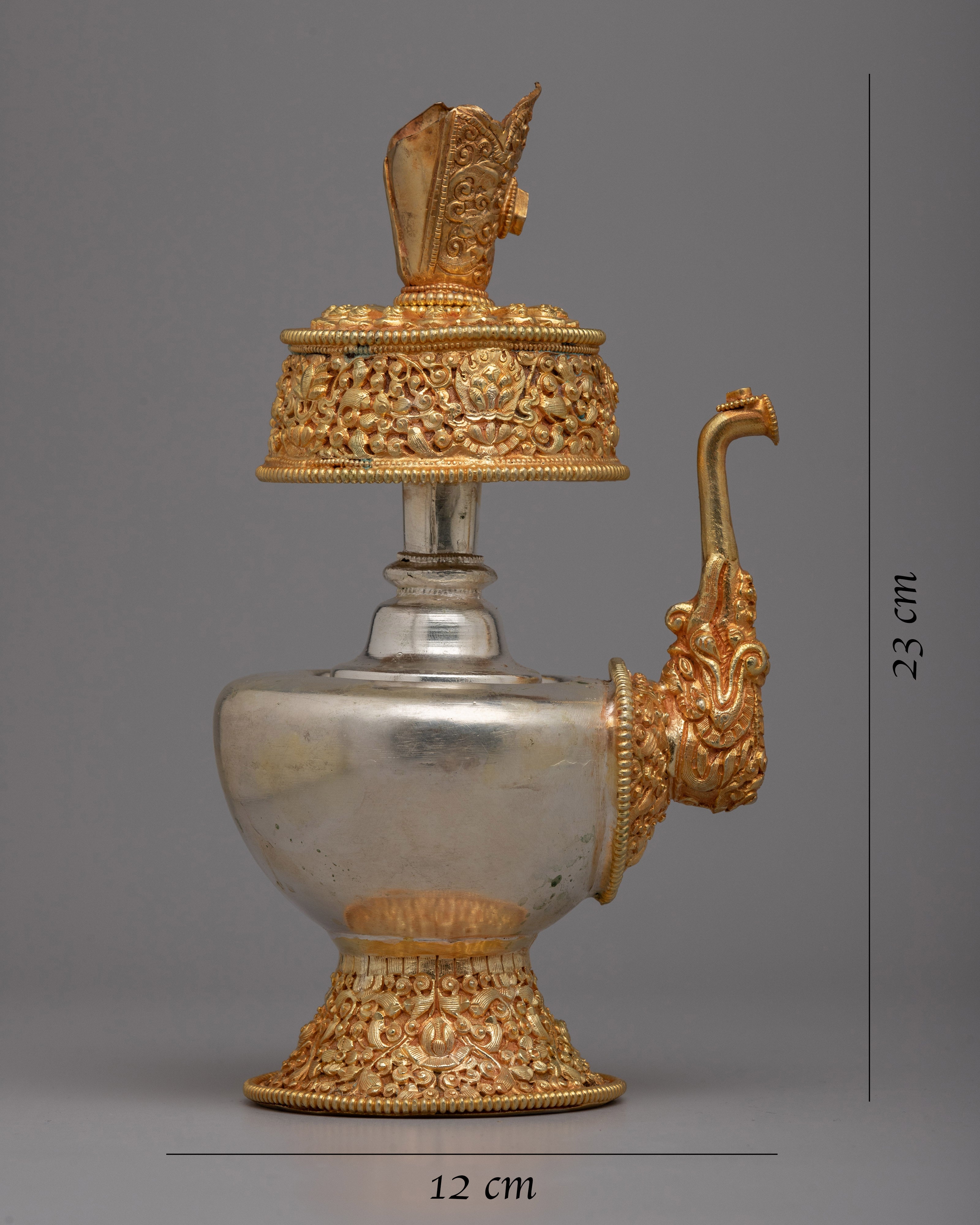 Silver Plate Copper Bumpa | Tibetan Buddhism Purification Vase
