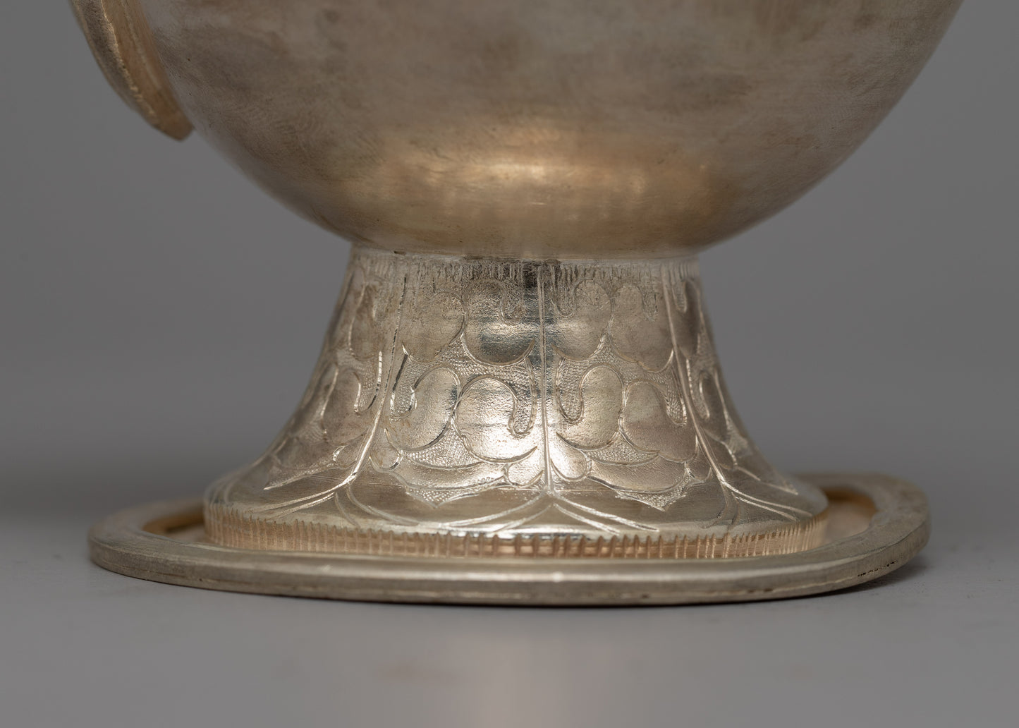 Silver Plated And Copper Bhumpa | Traditional Tibetan Ceremony Vase