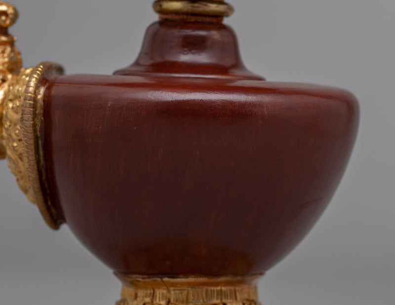 Ceremonial Copper Bhumpa | Gold Plated Buddhist Offering Vase