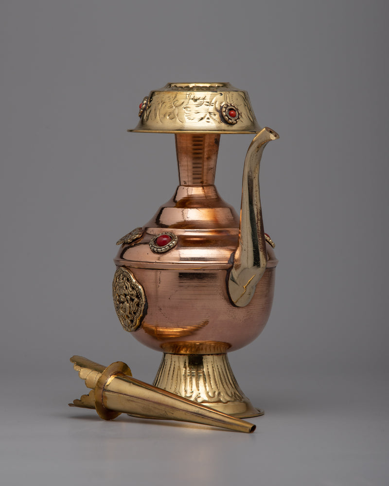 Sacred Bhumpa Brass Vase | Elegant Buddhist Altar Decor