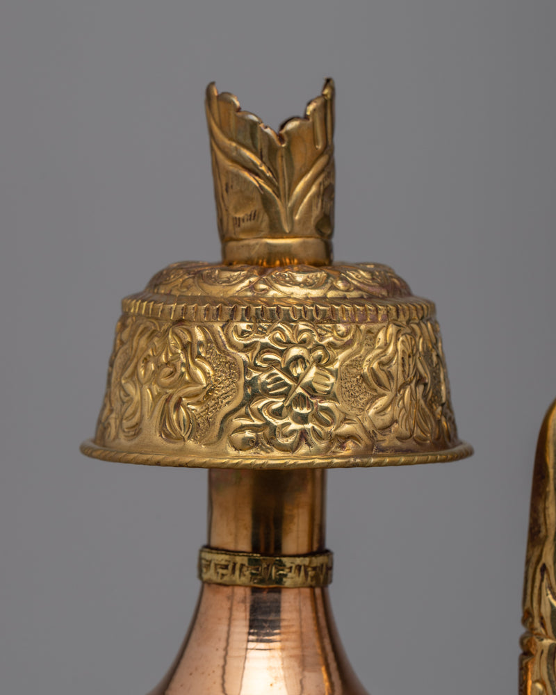 Bhumpa Brass Altar Vase |  Ceremonial Altar Vase for Rituals