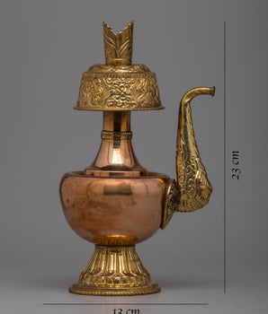 Bhumpa Brass Altar Vase |  Ceremonial Altar Vase for Rituals