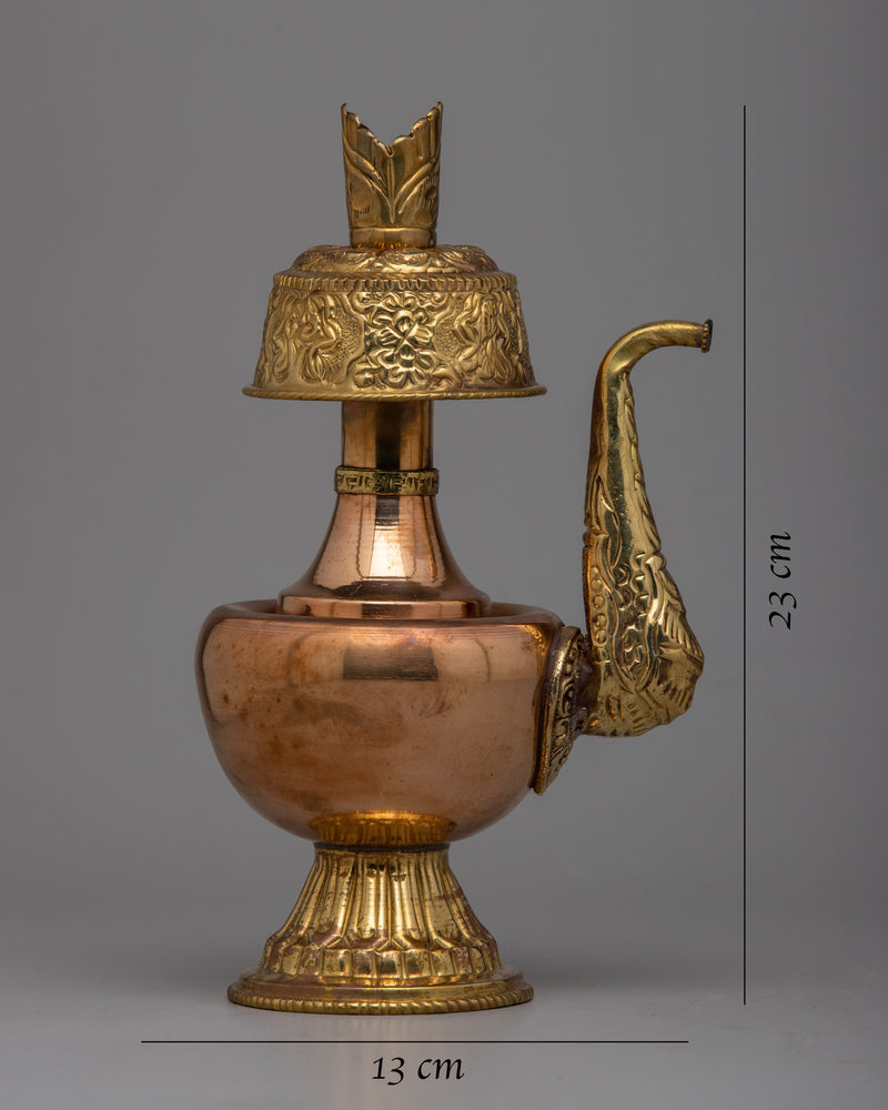 Bhumpa Brass Altar Vase |  Ceremonial Altar Vase for Rituals