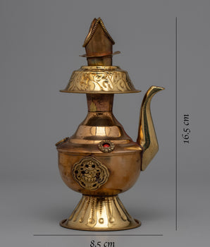 Bhumpa Brass Decorative Vase |  Tibetan Home Decor and Water Offering