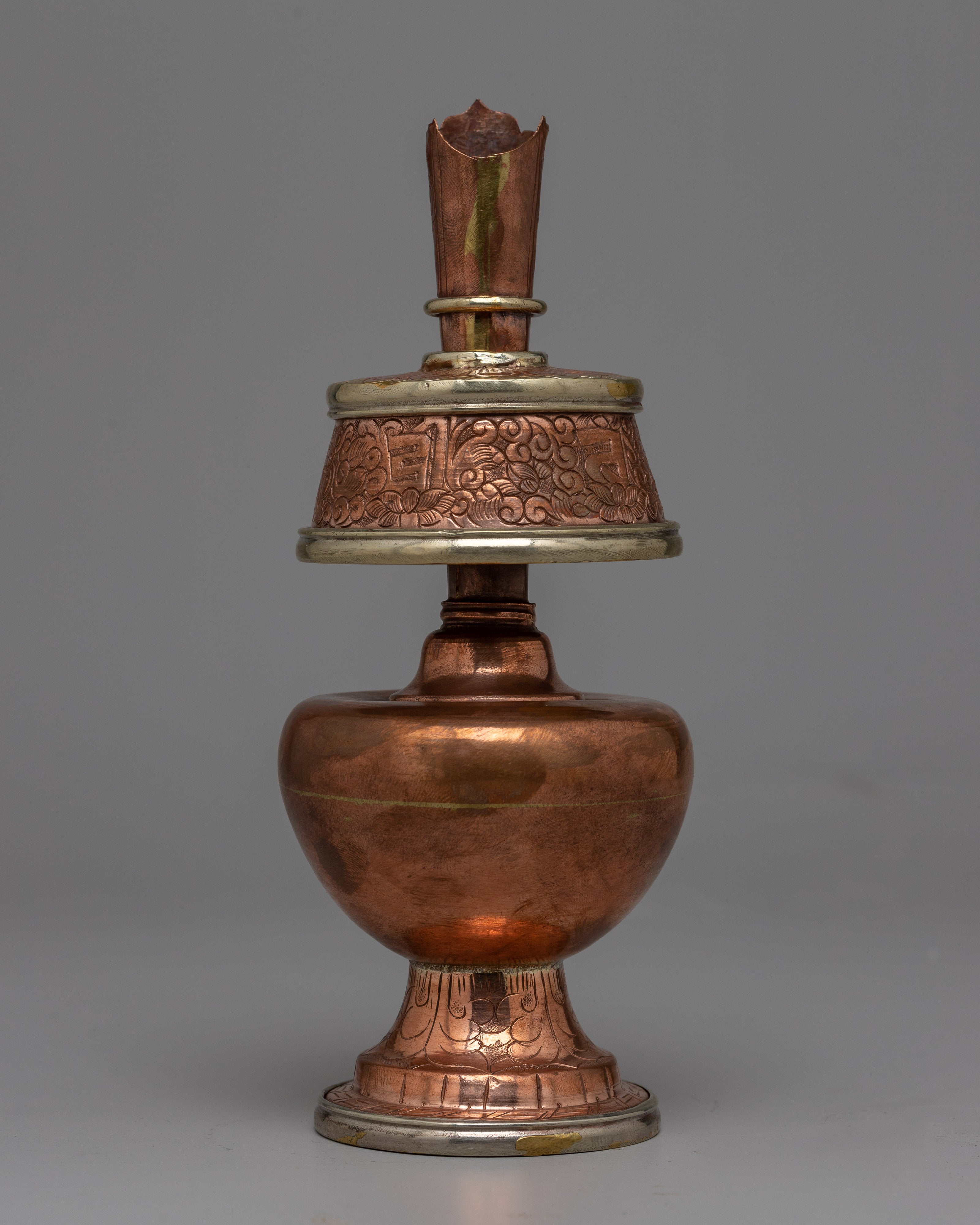 Bhumpa Copper Vase | Handcrafted Ritual Offering vase