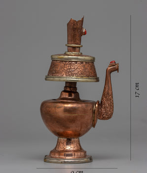 Bhumpa Copper Vase | Handcrafted Ritual Offering vase