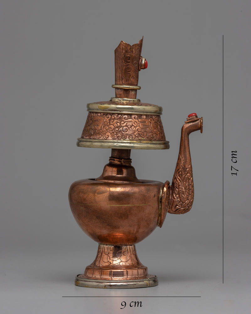 Bhumpa Copper Vase | Handcrafted Ritual Offering vase