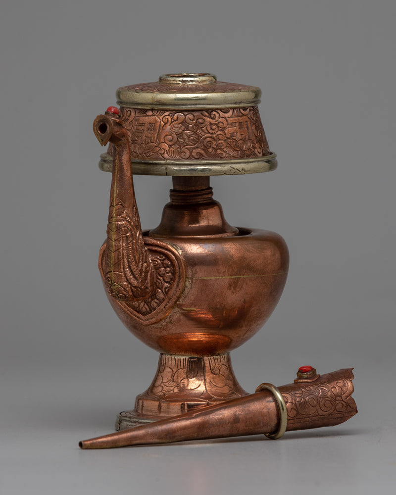 Bhumpa Copper Vase | Handcrafted Ritual Offering vase