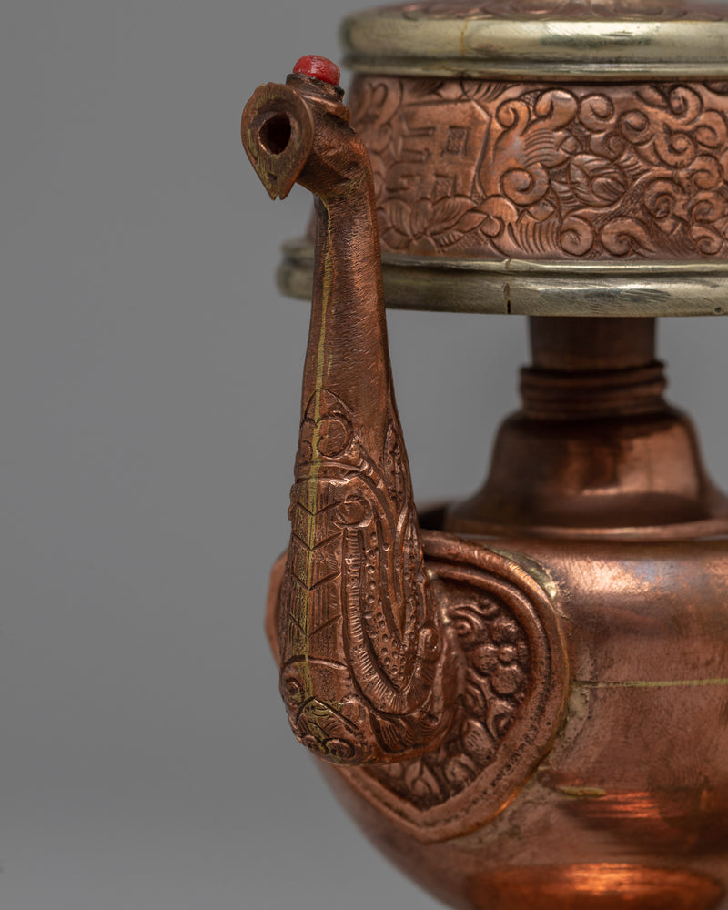 Bhumpa Copper Vase | Handcrafted Ritual Offering vase