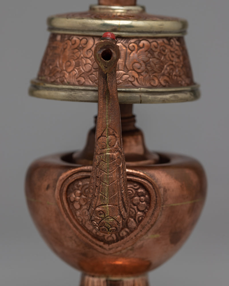 Bhumpa Copper Vase | Handcrafted Ritual Offering vase