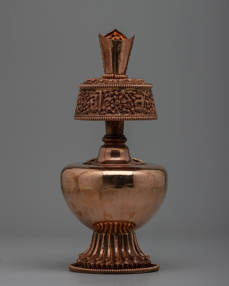 Tibetan Copper Bhumpa Vase | Authentic Buddhist Ceremony Decor