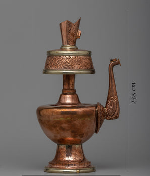 Bhumba Copper and Brass Vase | Sacred Buddhist Ritual Vase