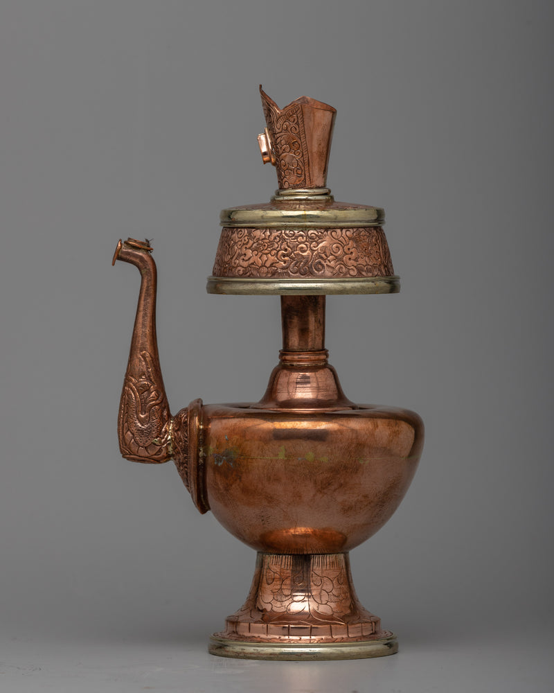 Bhumba Copper and Brass Vase | Sacred Buddhist Ritual Vase