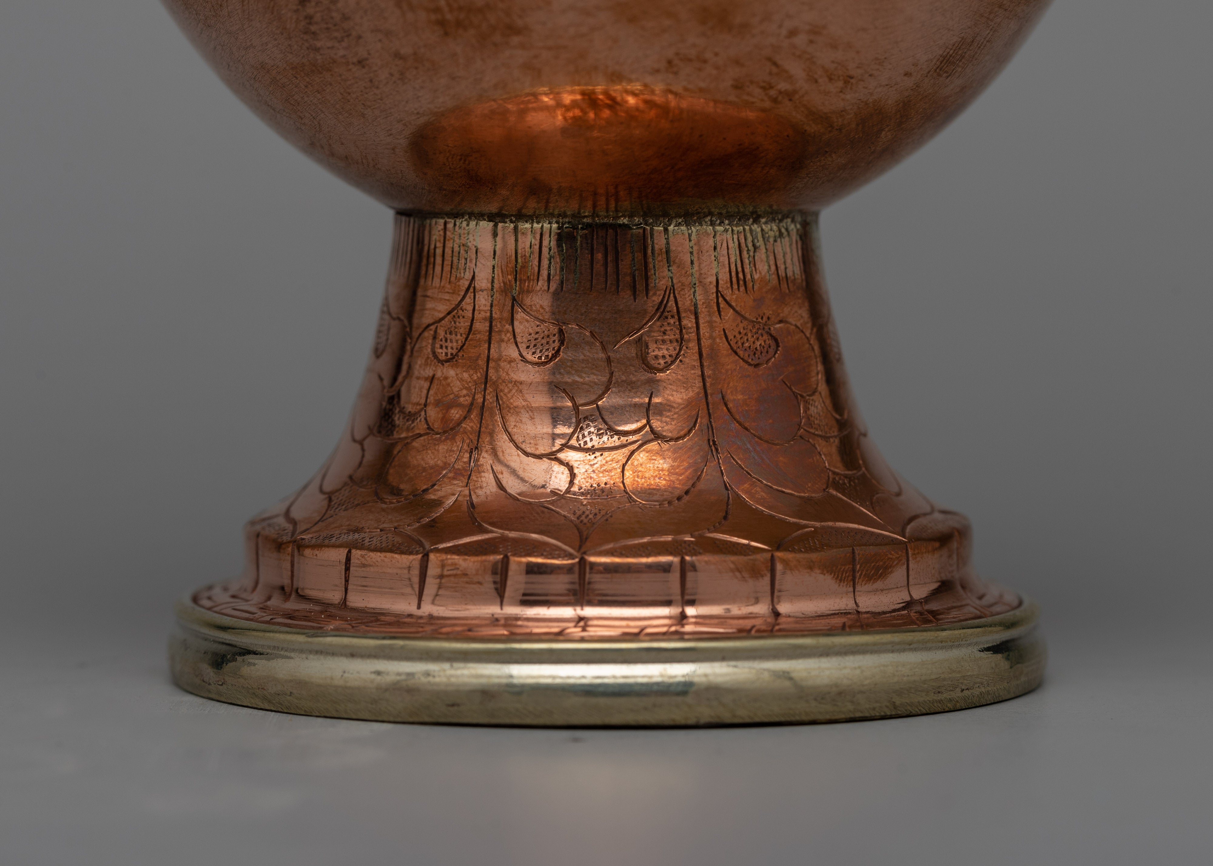Bhumba Copper and Brass Vase | Sacred Buddhist Ritual Vase