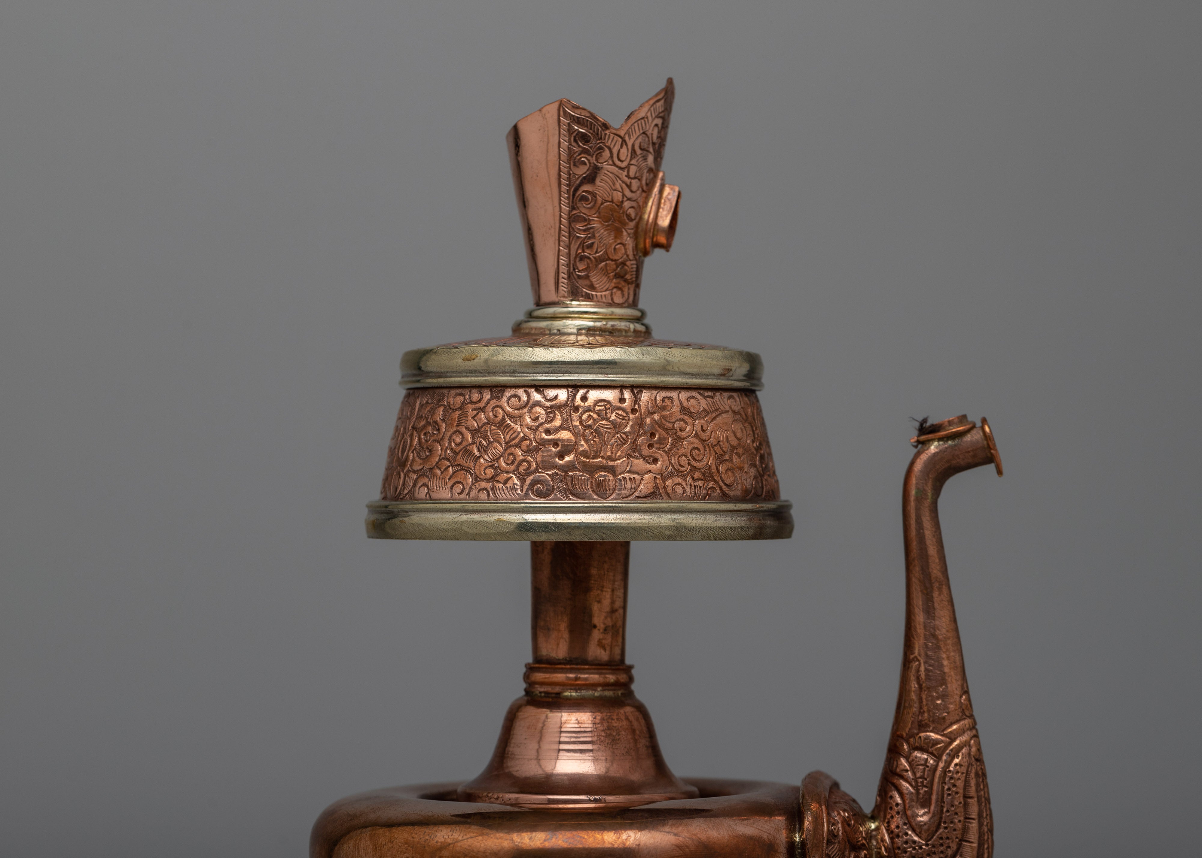 Bhumba Copper and Brass Vase | Sacred Buddhist Ritual Vase