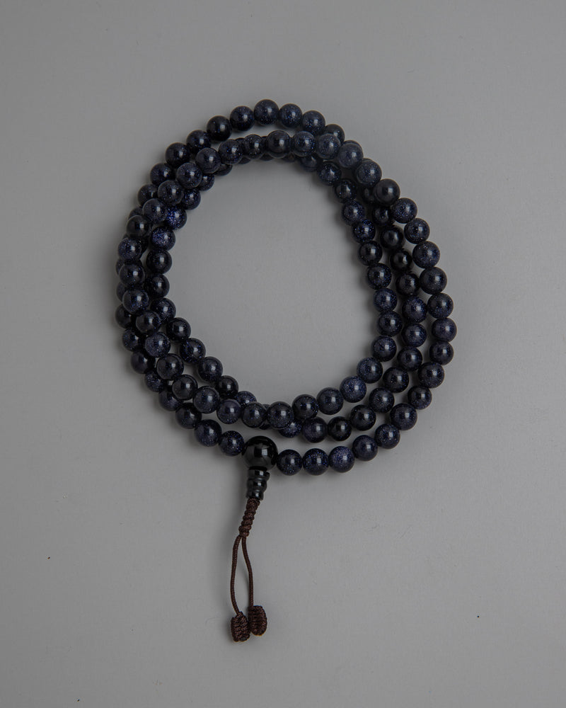 Blue Sunstone Mala Beads | Embrace the Power of Light in Meditation