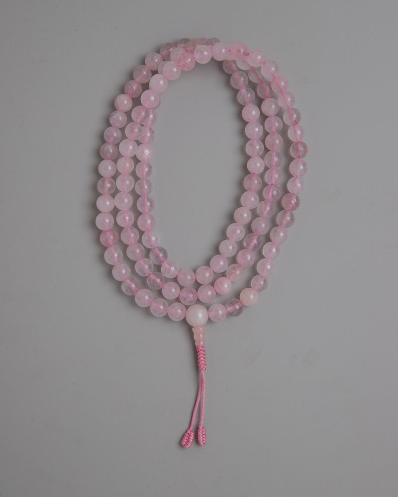 Mala Beads Rose Quartz | Infusing Meditation with Loving Energy