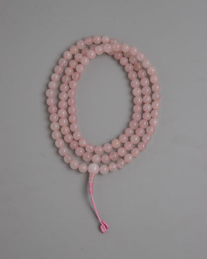 Rose Quartz Mala Prayer Beads | Prayer Beads for Inner Peace and Love