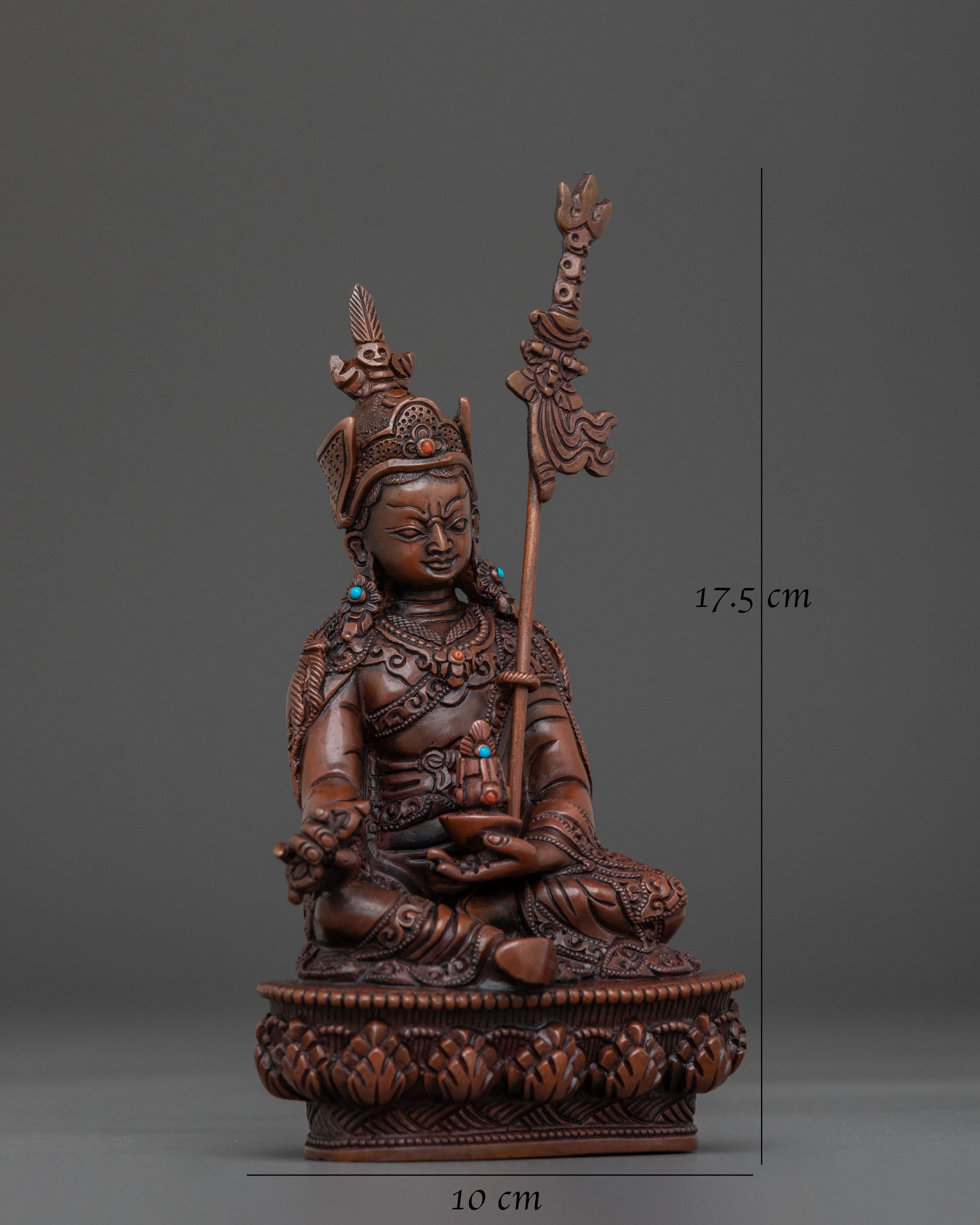 Guru Rinpoche Oxidized Copper Statue | Padmasambhava Buddhist Art