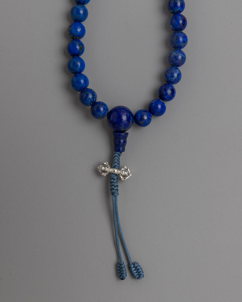 7A Natural Lapis Lazuli Mala Beads | Premium Quality for Spiritual Practice and Healing