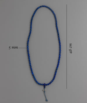 7A Natural Lapis Lazuli Mala Beads | Premium Quality for Spiritual Practice and Healing