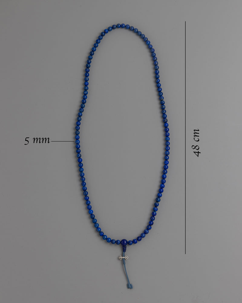 7A Natural Lapis Lazuli Mala Beads | Premium Quality for Spiritual Practice and Healing