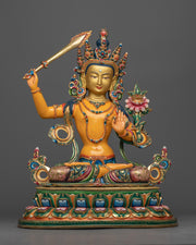 manjushri-bodhisattva-colored-sculpture